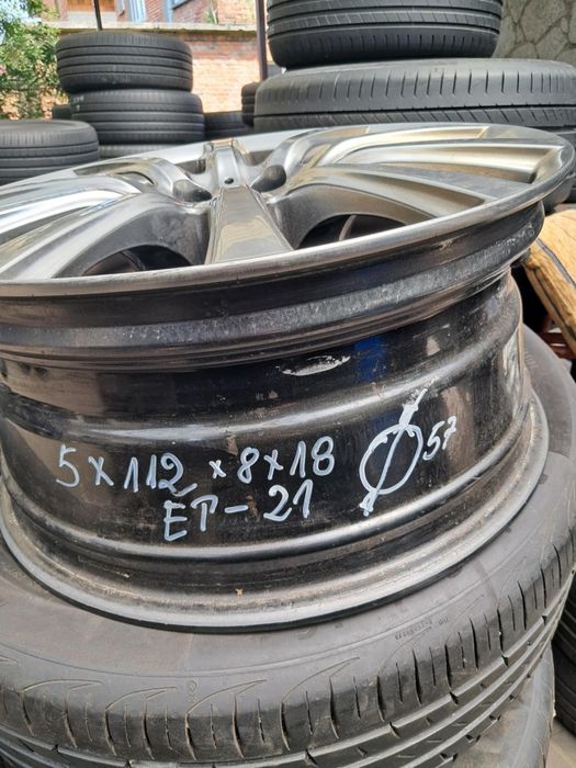 Felgi aluminiowe 5x112 x8x18et21 otwór centrujący 57 stan bardzo dobry