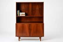 Komoda Vintage - Drewno, Szkło, Styl Mid-Century