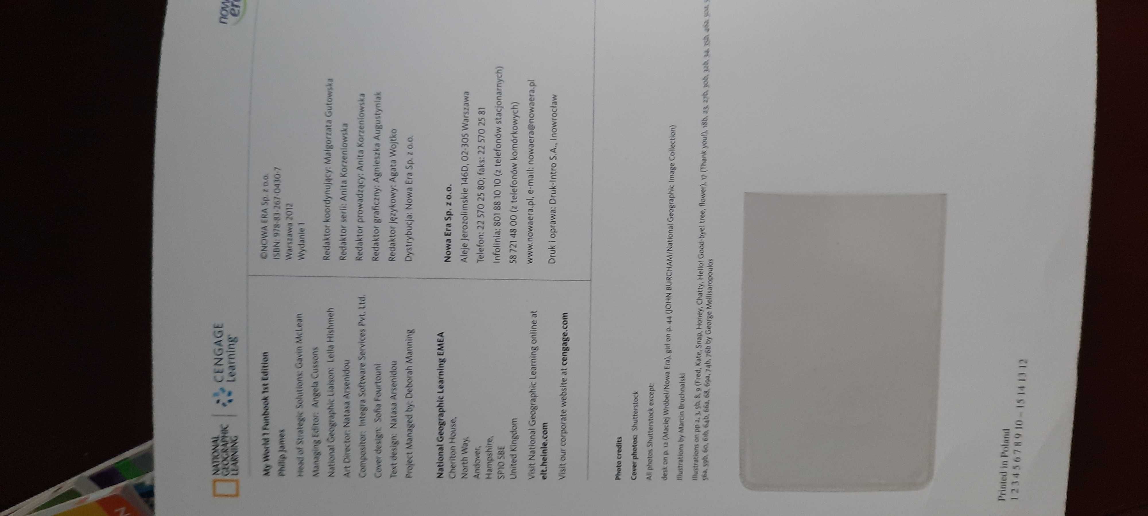 My World 1, funbook, nowa era, Philip James