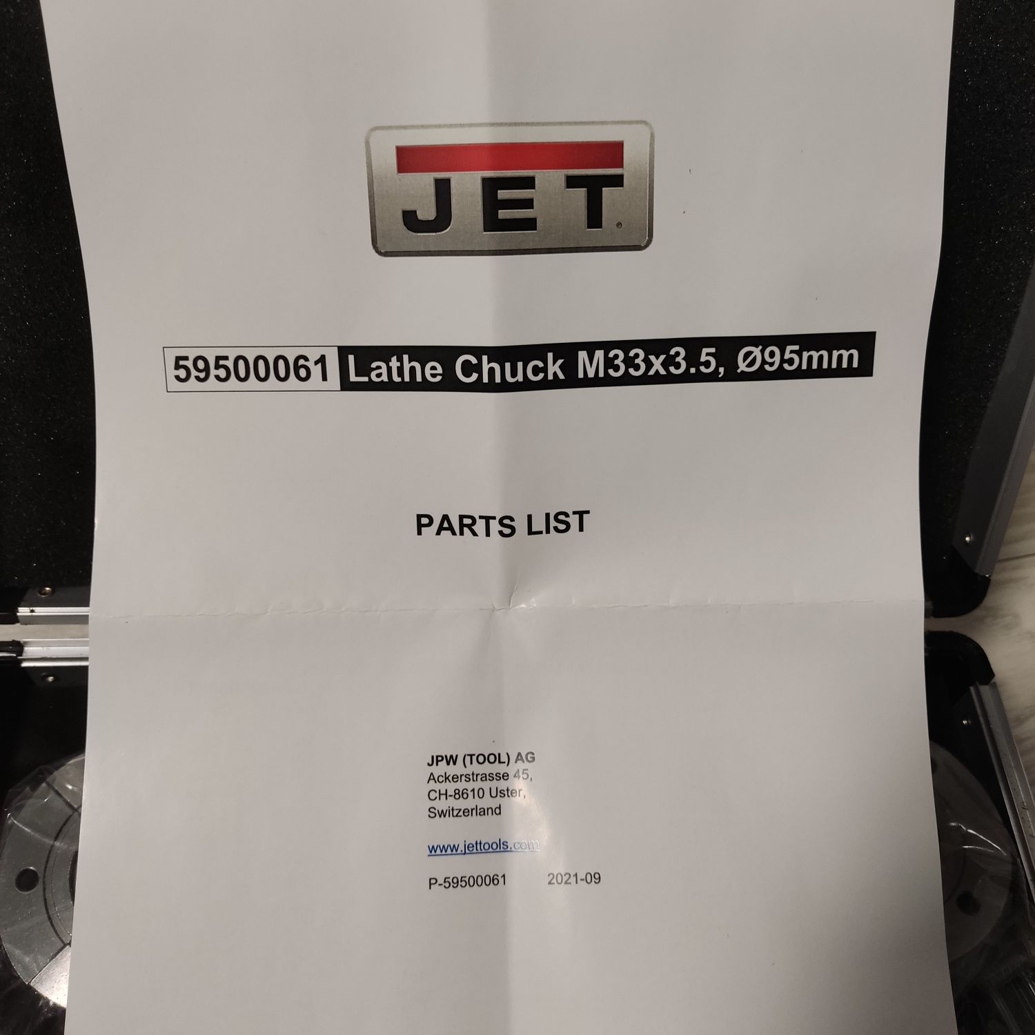 JET Токарний патрон по  дереву  95 мм CK-3.75Z/S1 JET 59500061