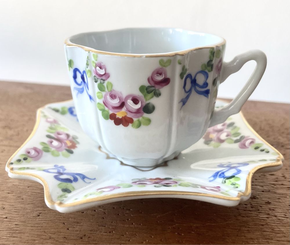Chávena pintada à mão - Pasta de Limoges