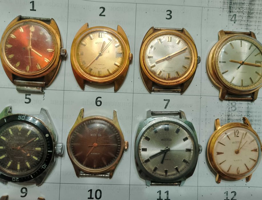 Советские позолоченные часы Восток