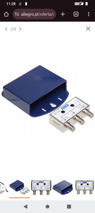 Sumator zwrotnica  ZWR-210 DC TELMOR DVB-T możliwość zakupu 8szt 250zl