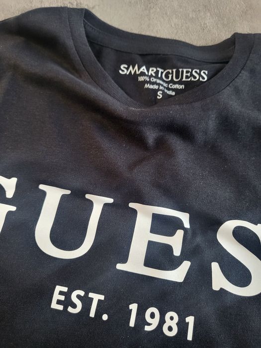 Guess est 1981 nowa oryginalna koszulka damska rozmiar S czarna