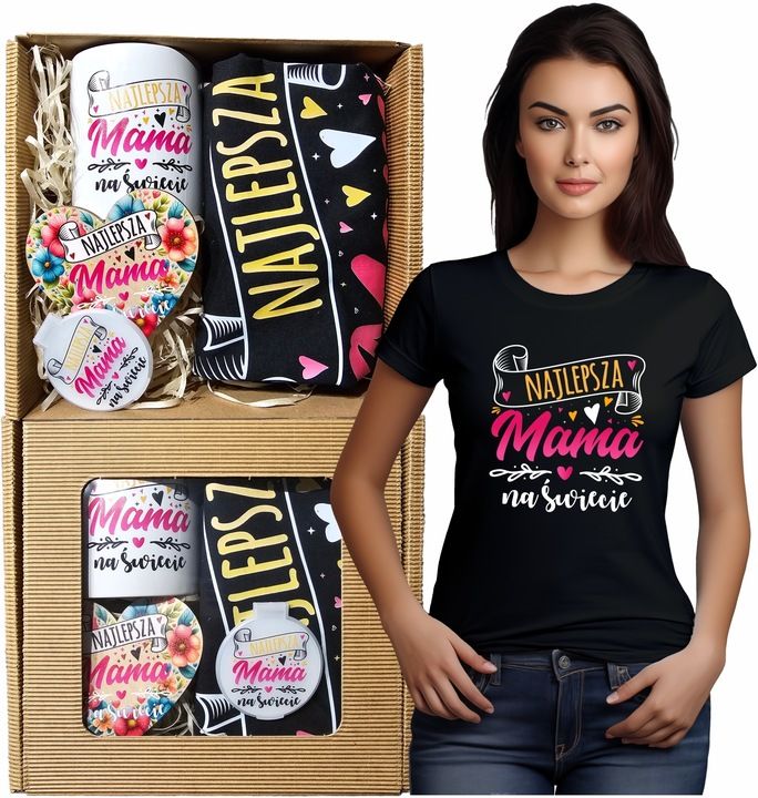 Prezent Dla Mamy Dzień Mamy Matki Upominek Koszulka T-shirt Damska