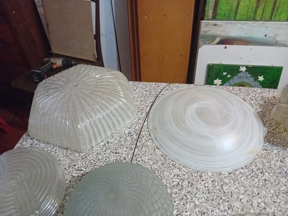 Conjunto de Abajours de Candeeiros de Tecto