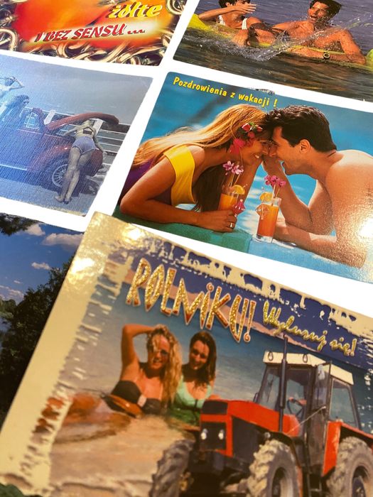 Pocztówki, ludzie, pozdrowienia, printcard, merigraf, top graphic