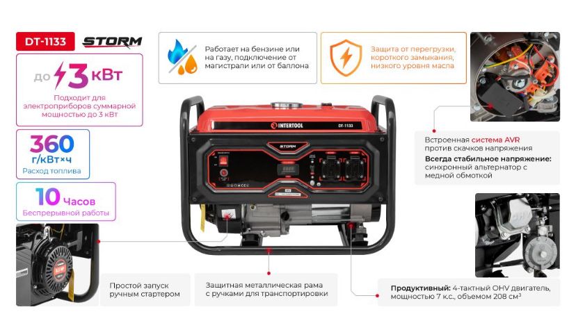 Генератор Storm Intertool DT-1133