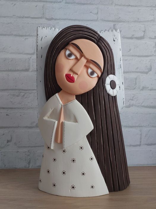 Anioł rzeźba ludowa