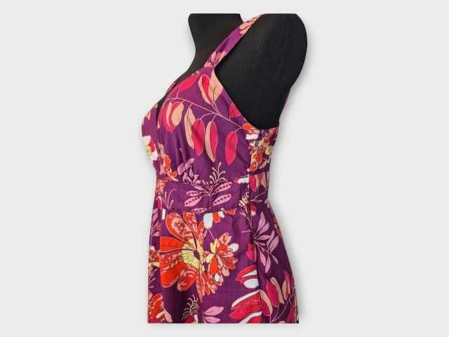 Sukienka maxi Debenhams 40 L bawełna w kwiaty boho lato wesele