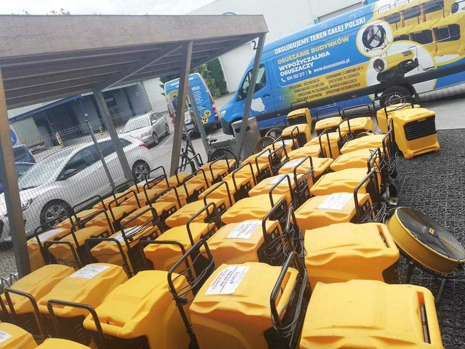 WYNAJEM Osuszacz powietrza Osuszanie po tynkach wylewkach zalaniu