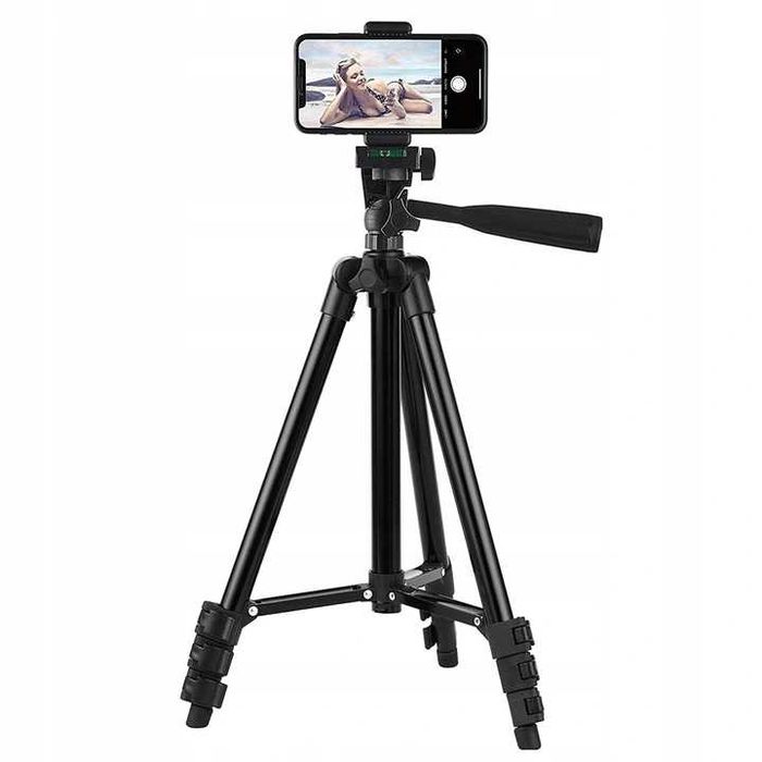 STATYW NA APARAT telefon stojak tripod 103cm uchwyt do zdjęć z pilotem