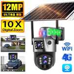 Вулична камера LS Vision 12MP 4G 10x zoom V380pro з сонячною баьареєю