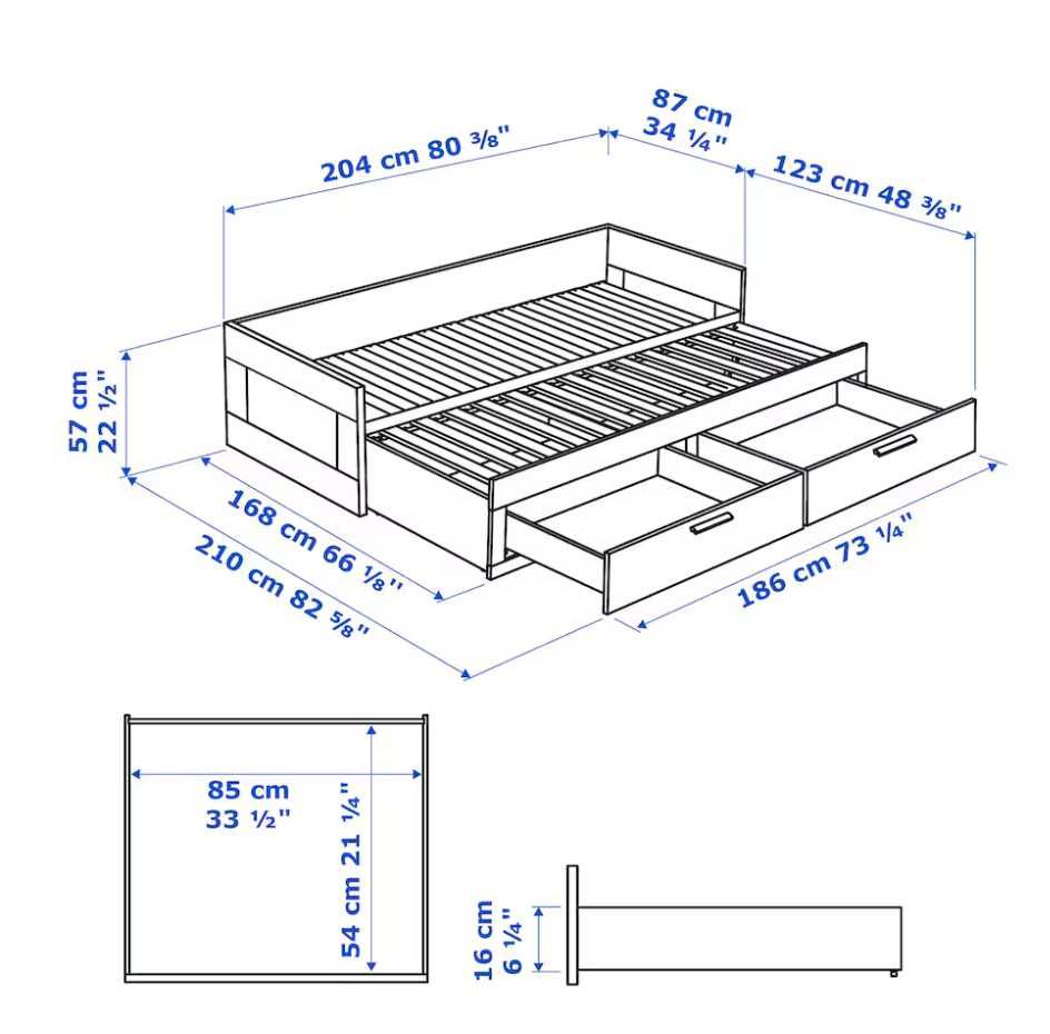 Łóżko rozkładane Ikea Brimnes białe