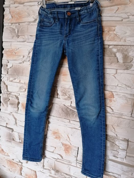 134cm H&M jeansy dziewczęce