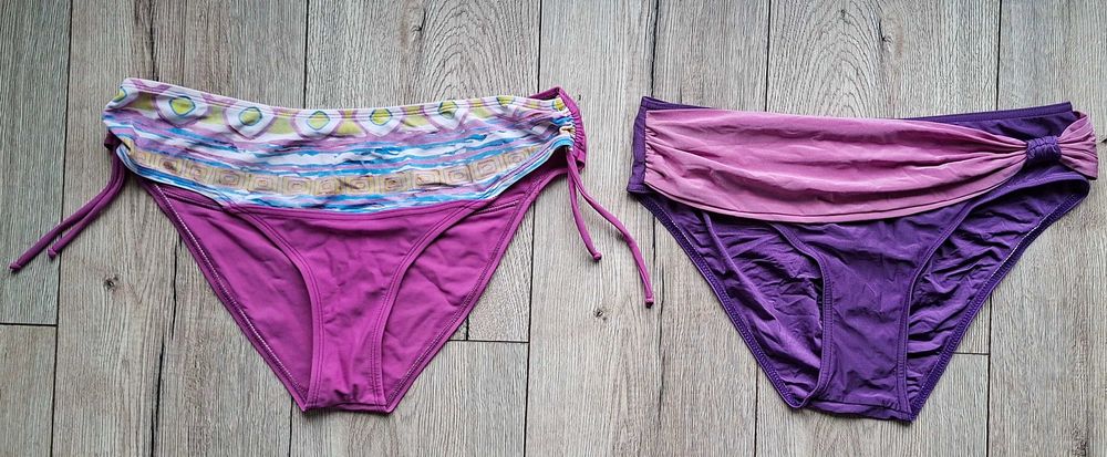 Fioletowe majtki dół kostiumu kąpielowego 42 XL dwie pary