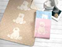 Kocyk dla dzieci Sweet Bear 75x100 beżowy