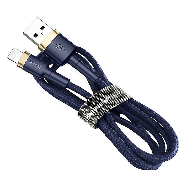 Kabel Baseus Cafule USB-A / Lightning 2.4A QC 3.0/1 m - niebiesko-złot