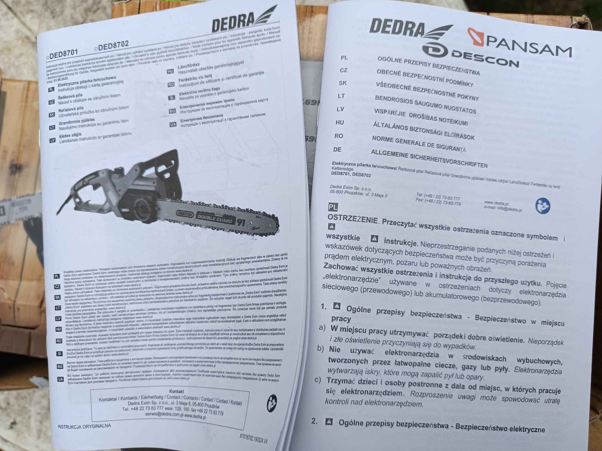 Dedra Pilarka łańcuchowa 2,4 KW