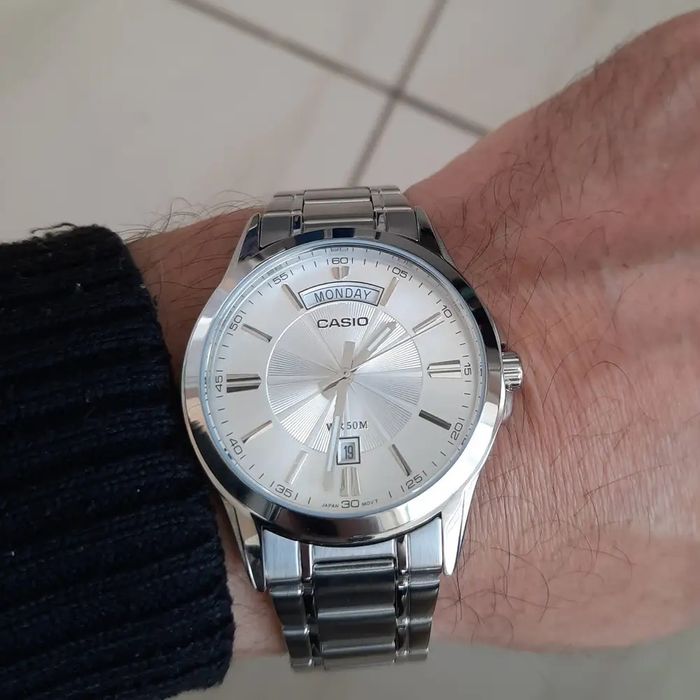 Годинник Casio MTP-1381D-1AVDF white/silver