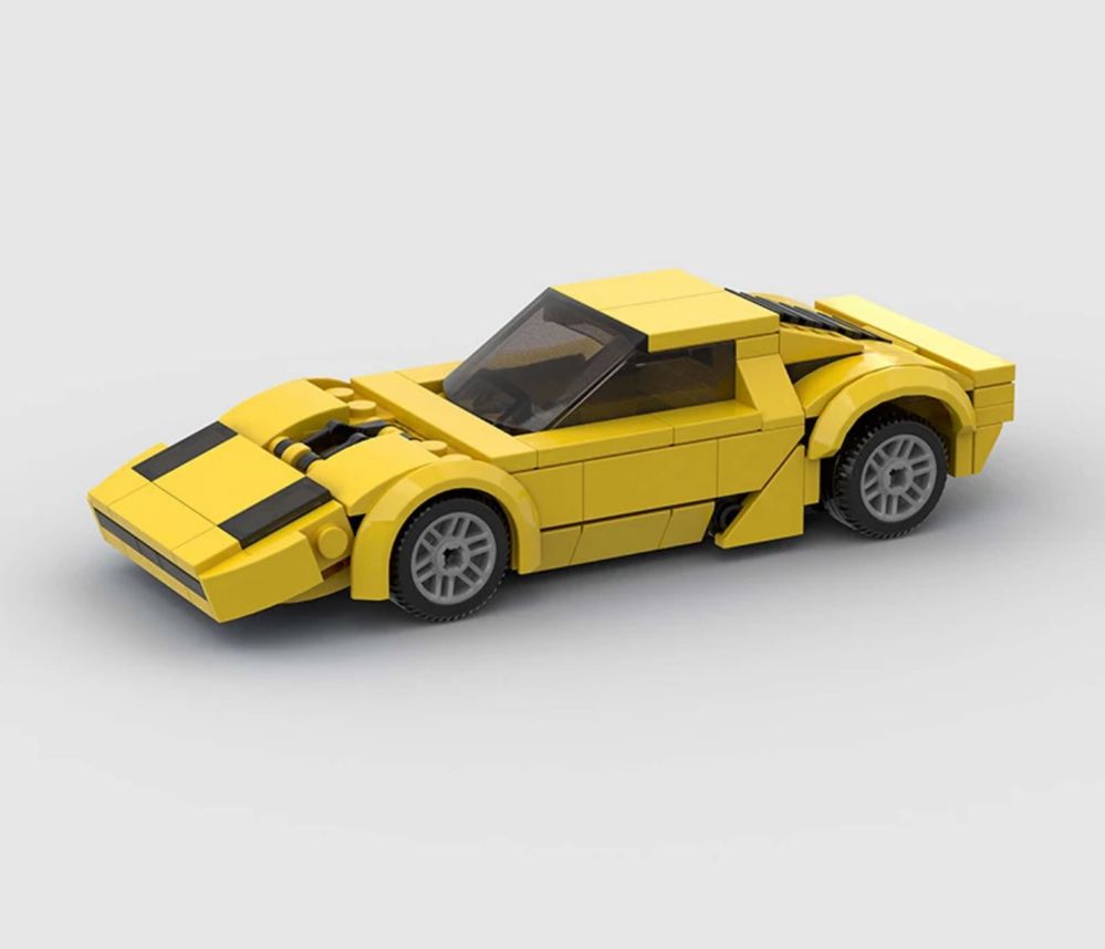 Auto autko samochód model z klocków na wzór lego lamborghini ferrari