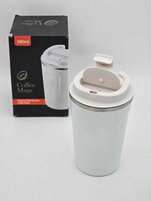 Termiczny podróżny kubek do kawy, stal nierdzewna o pojemności 380 ml