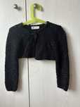 Czarne błyszczące bolerko H&M 110/116