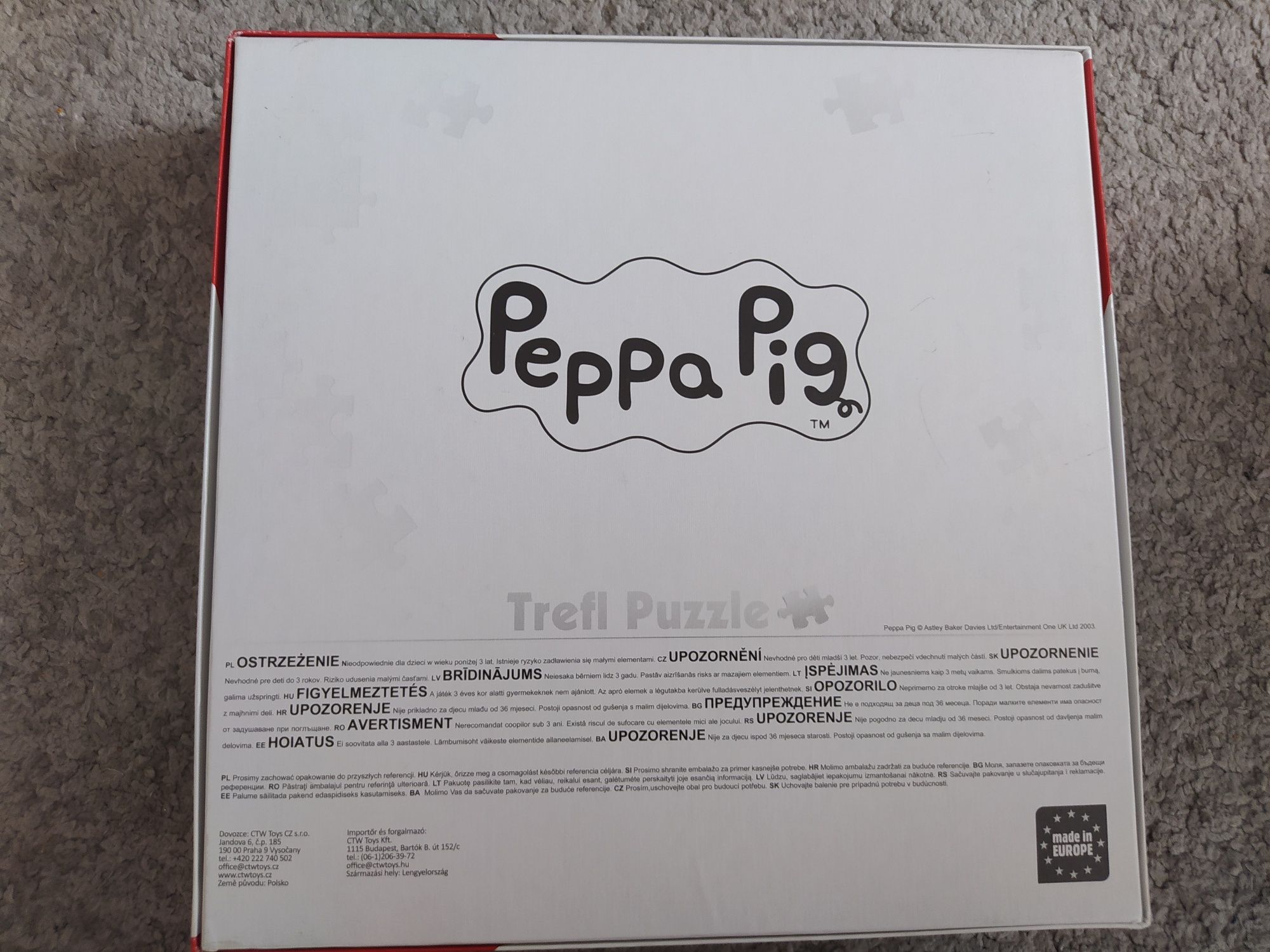 Puzzle od Trefla jak nowe Świnka Peppa 3+