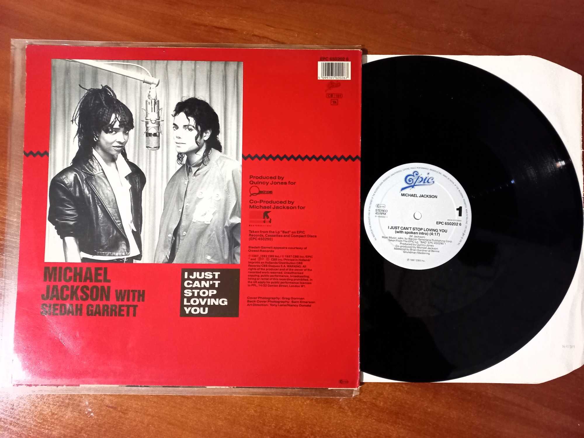 Michael Jackson – I Just Can't Stop Loving You 12" 45 RPM, Maxi-Single