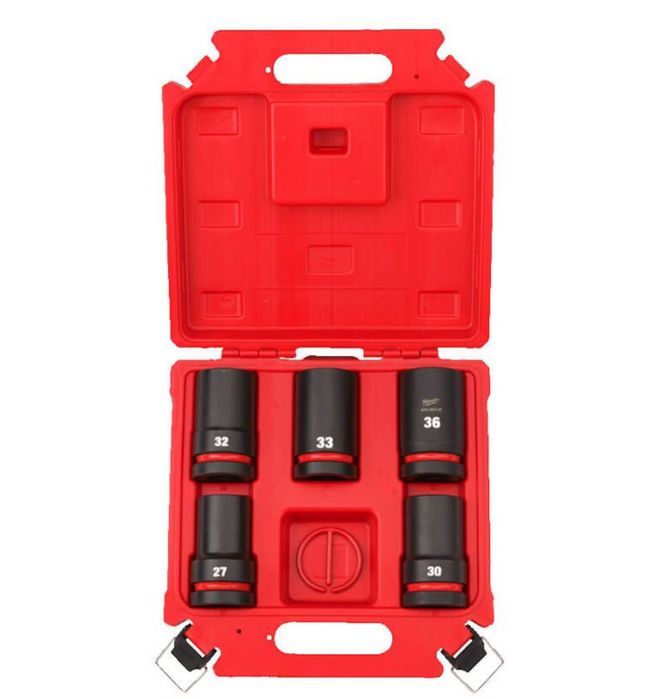 Набір головок 1'' STD SHOCKWAVE MILWAUKEE, подовжених (27-36мм) (5шт)