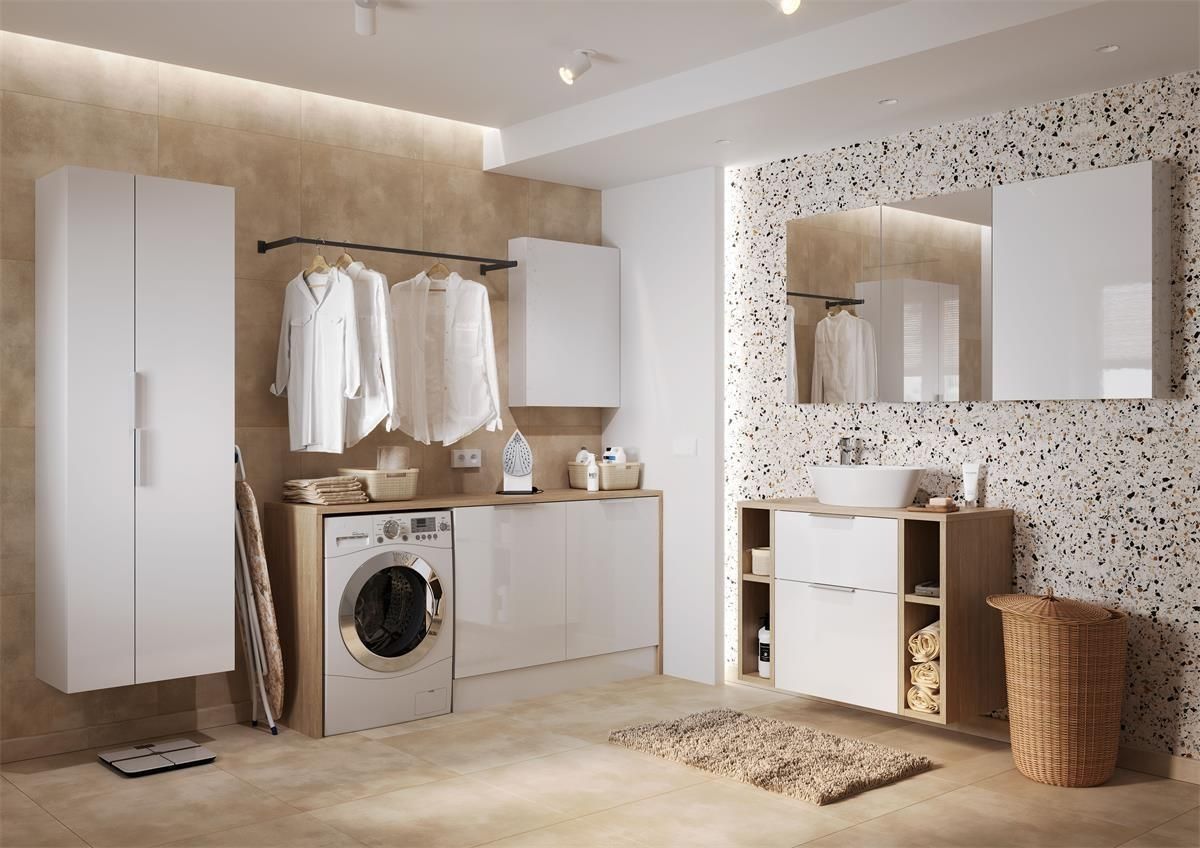 Szafka pod pralkę 65cm otwarta Cersanit CITY DĄB DSM