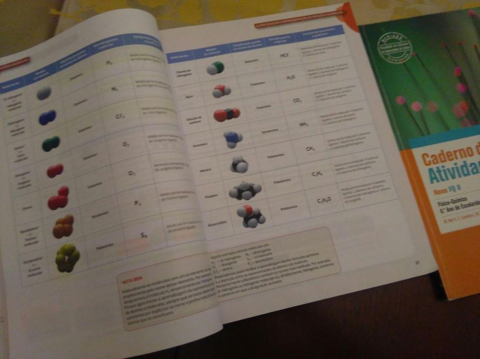 Livros escolares "FQ8" do 8° ano com caderno de atividades