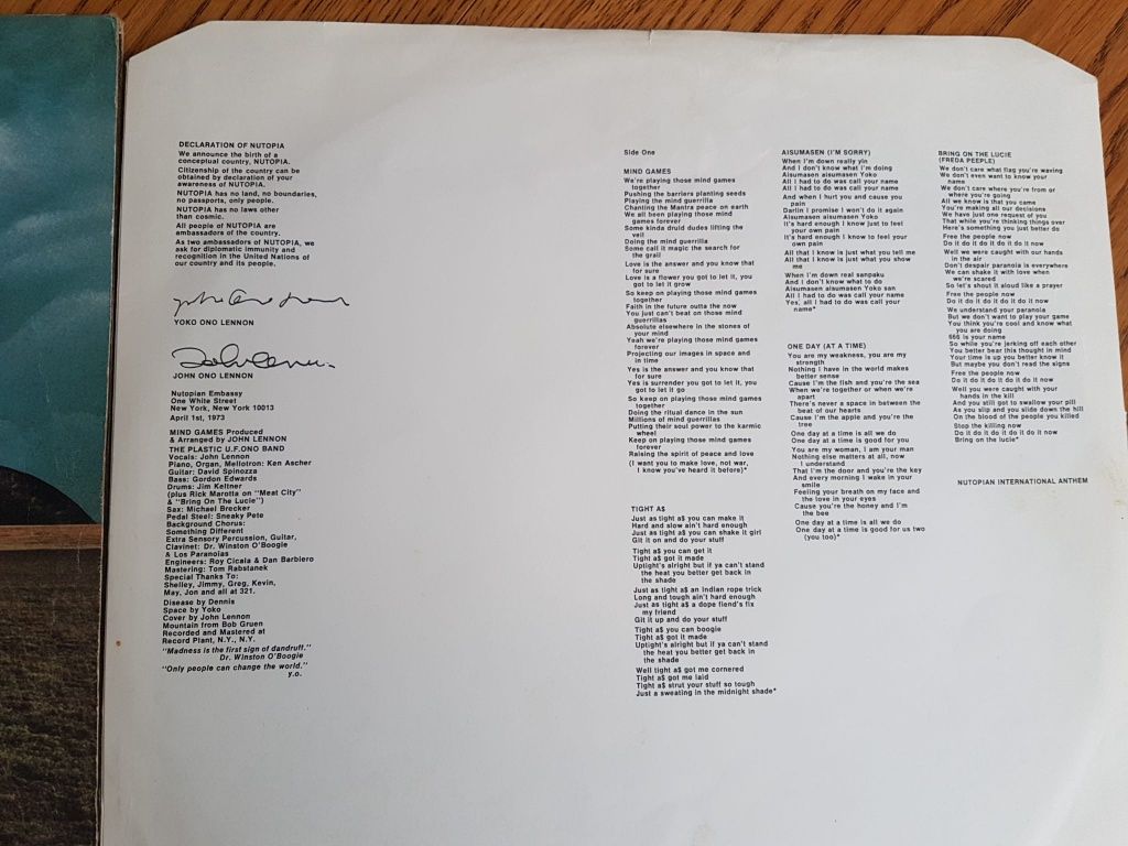 John Lenon - Mind Games.Płyta winylowa.