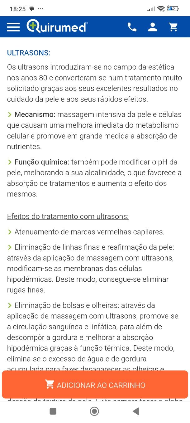 Aparelho de ultrassom e mesoterapia