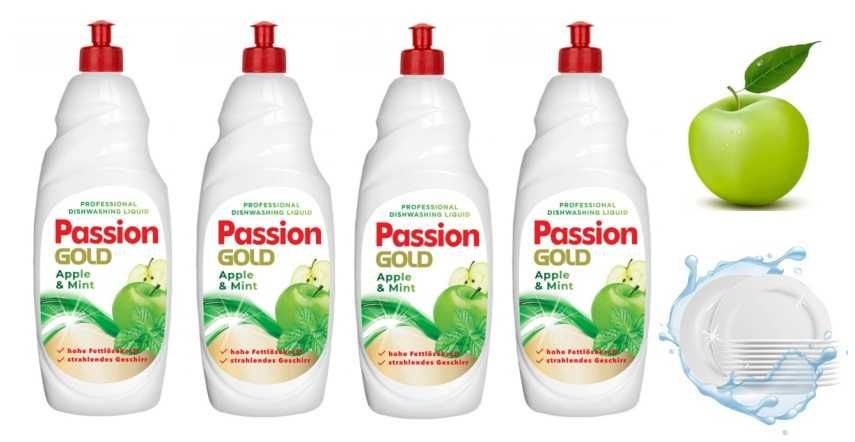 Płyn do mycia naczyń Passion GOLD 4 x 850 ml Apple & Mint jabłko/mięta