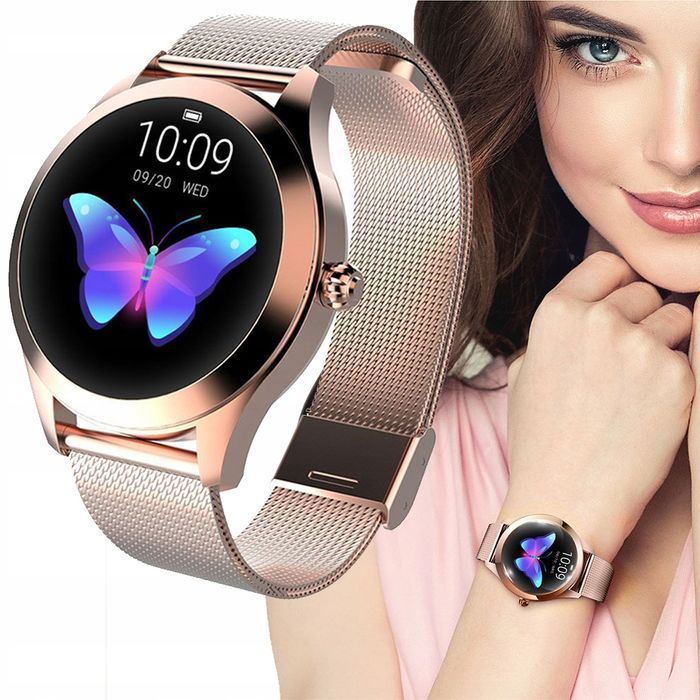 Elegancki Smartwatch Damski KW10 - Wodoodporny, Funkcje Sportowe