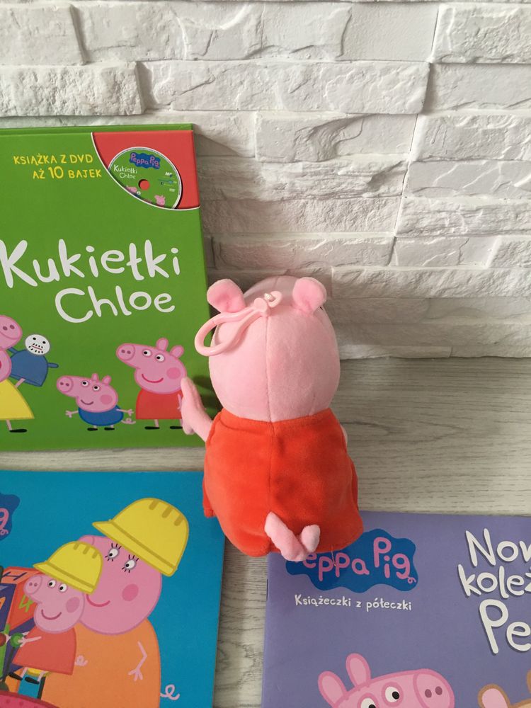 Zestaw Świnka Peppa Peppa Pig książeczki i maskotka przytulanka