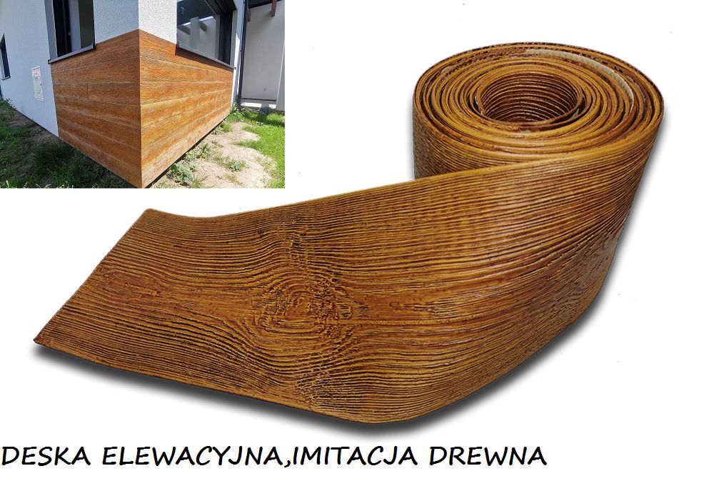 Deska Elewacyjna Pomalowana Imitacja Drewna Pełny Zestaw 1m2