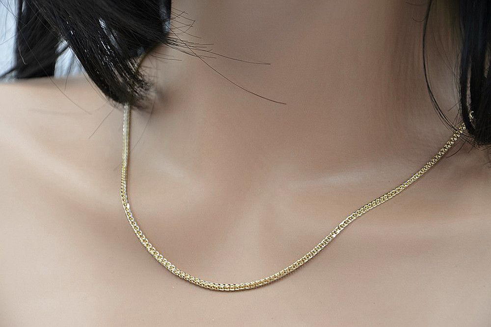 Łańcuszek z czerwonego różowego złota 14k Lisi ogon cc035r 60cm 3mm G