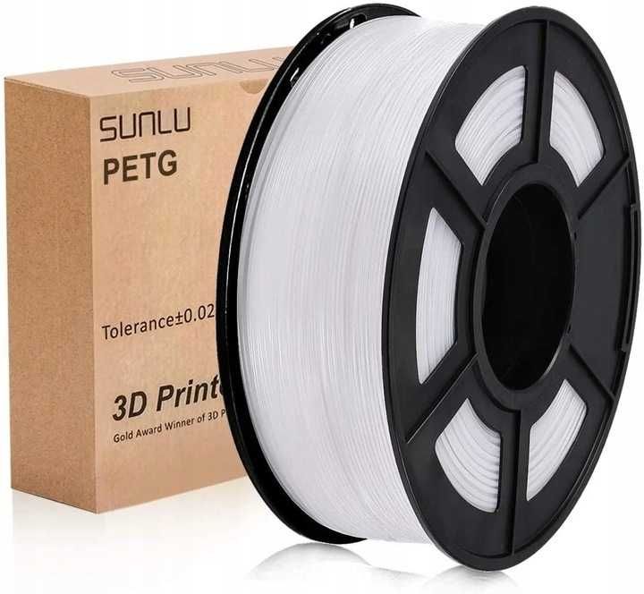 пластик, філамент 3D принтера SUNLU PETG 1,75 мм 1 кг белый филамент