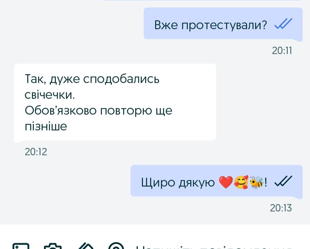 Воскові свічки ручної роботи. Восковые свечи.