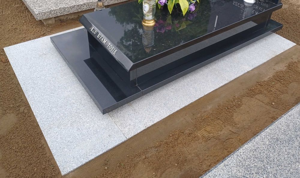 Obrzeże granitowe krawężnik granitowy na cmentarz płyty z granitu