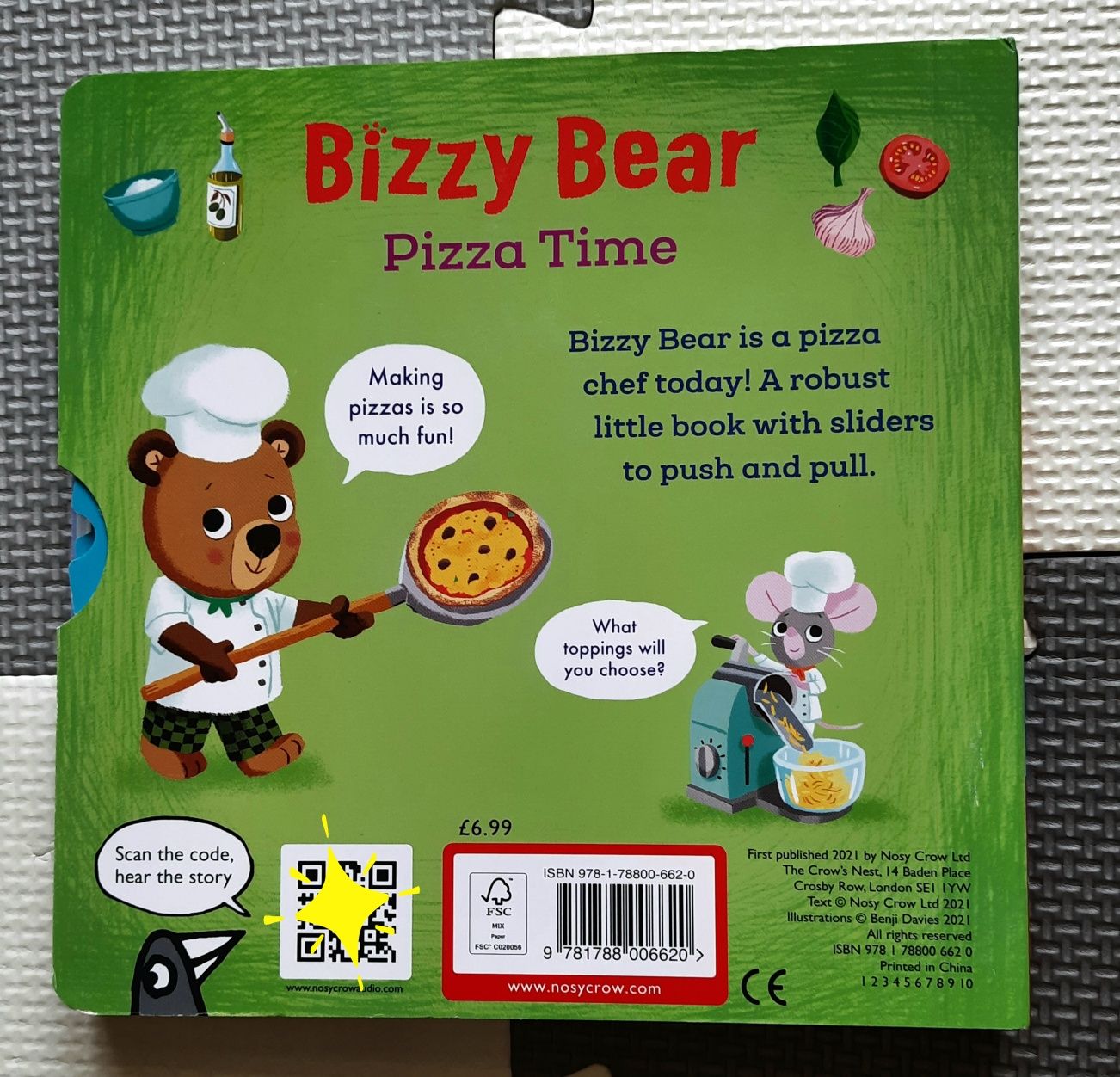 NOWA Bizzy Bear Pizza Time miś pracuś książeczka po angielsku