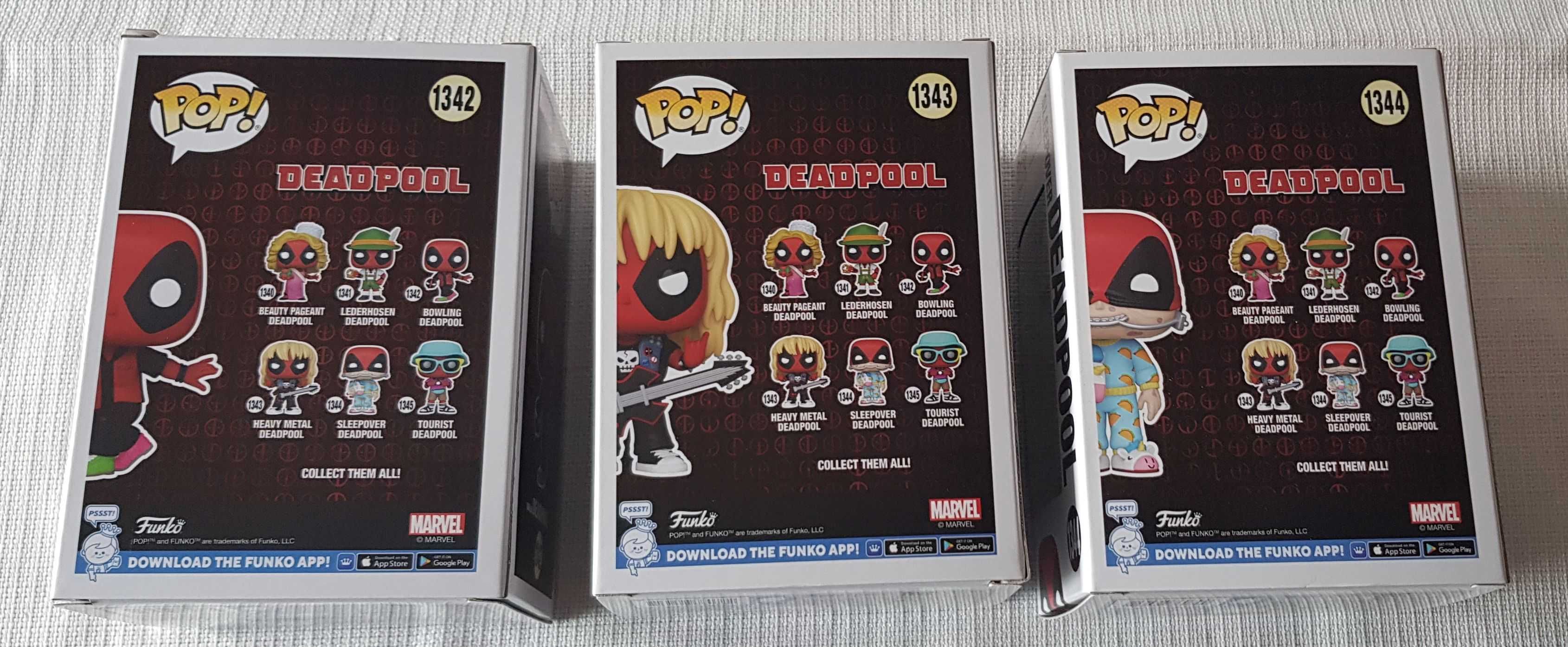 Zestaw Funko POP! Deadpool 1342+1343+1344