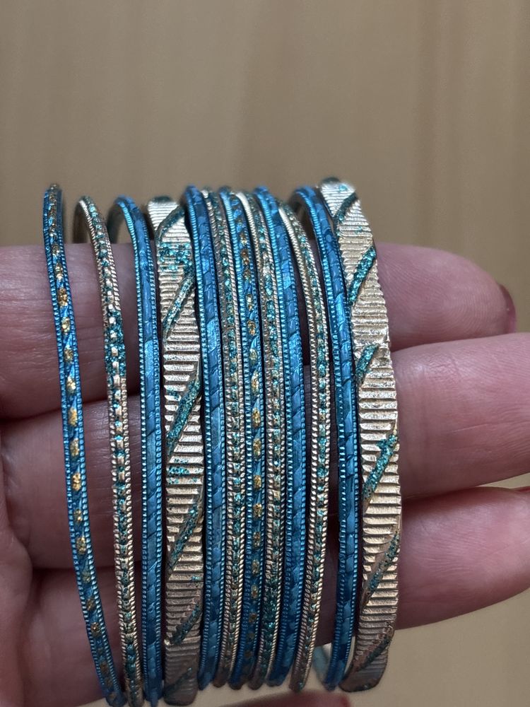 Zestaw metalowych bransoletek vintage PRL