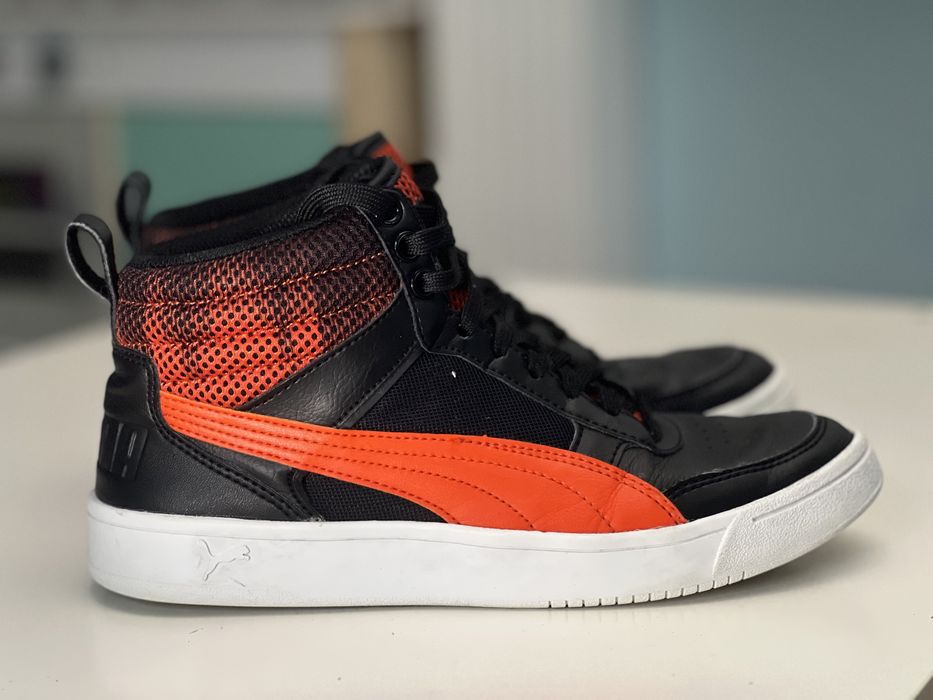 Buty Puma Sneakersy Pomarańczowe Czarne