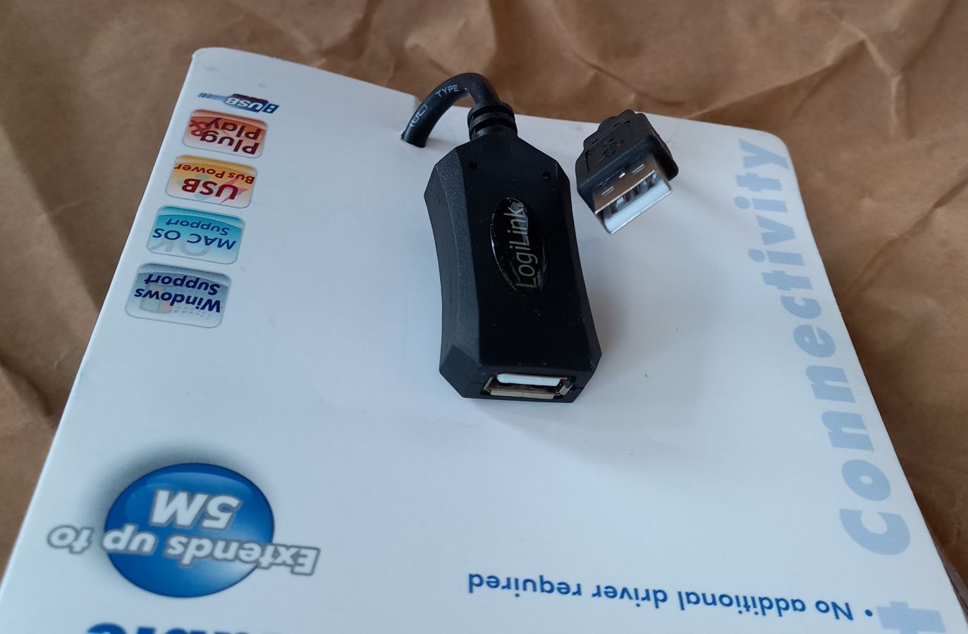 Repeater USB 2.0 aktywny przedłużacz 5 metrów