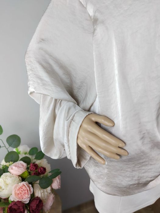 Wiskozowa koszula bluzka oversize jedwabna lejąca 100% wiskoza silk