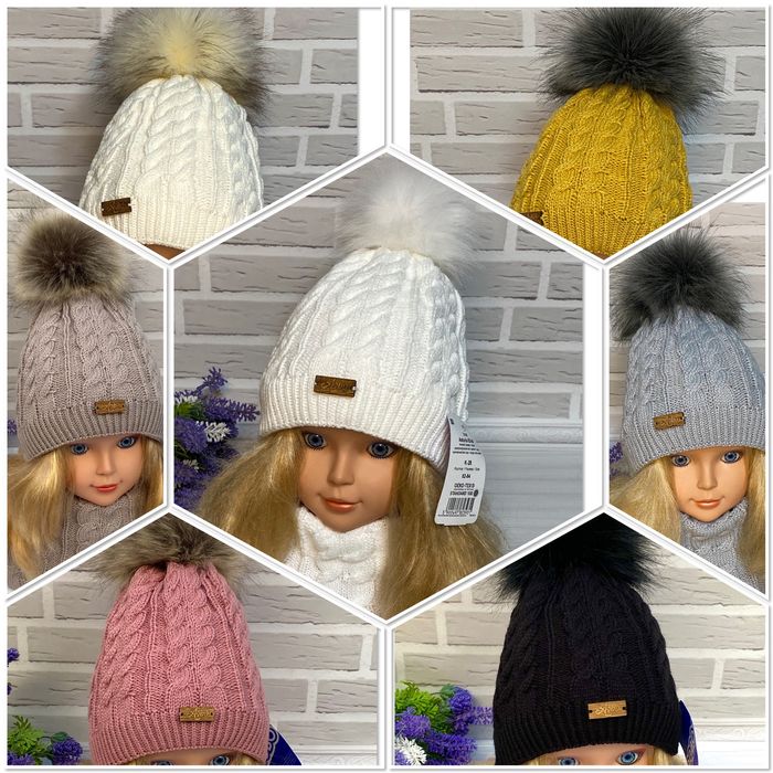 Зимові комплекти шапка хомут без зав‘язок