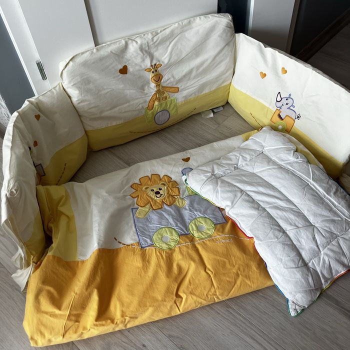 Komplet pościeli Feretti Safari Banana dla niemowląt, dzieci do żłobka